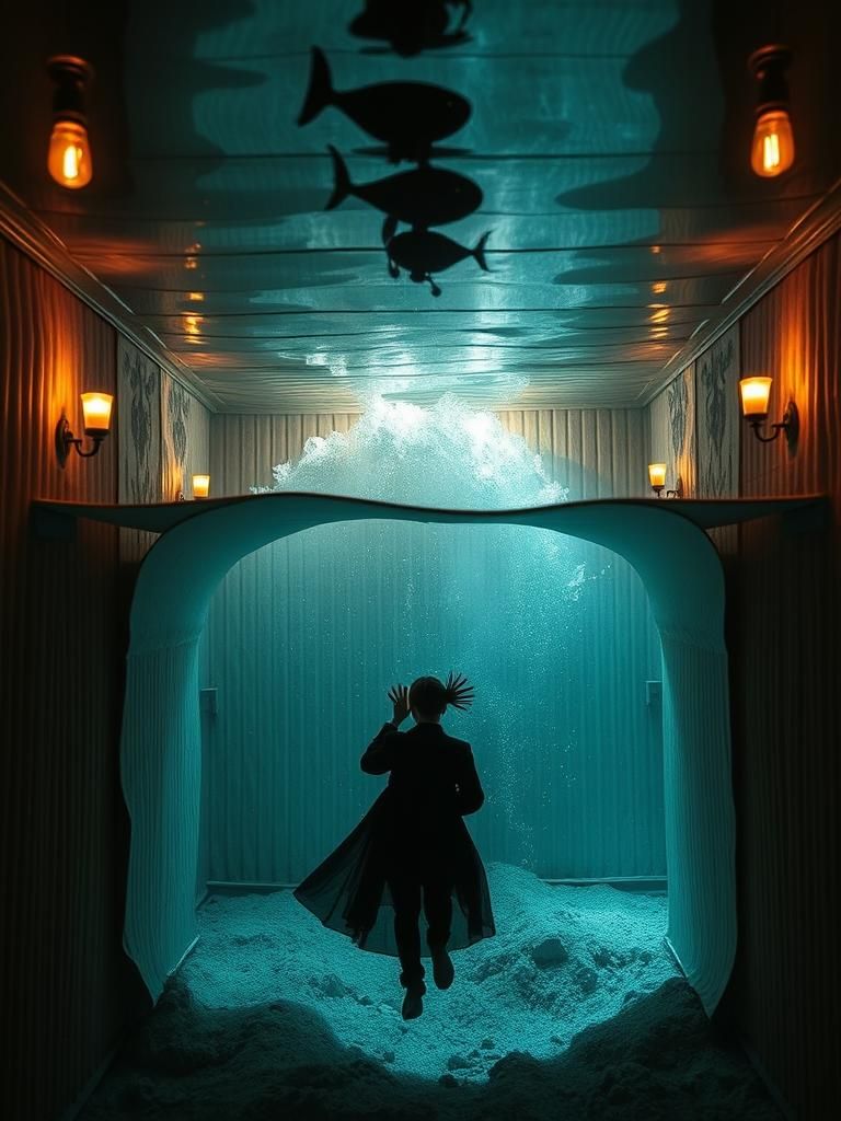 Pataphysical Underwater Graffiti Art