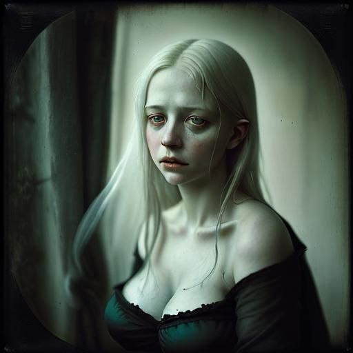 portrait, dreamy, grimdark, oils, Katia Chausheva, VOLUPTUOU...
