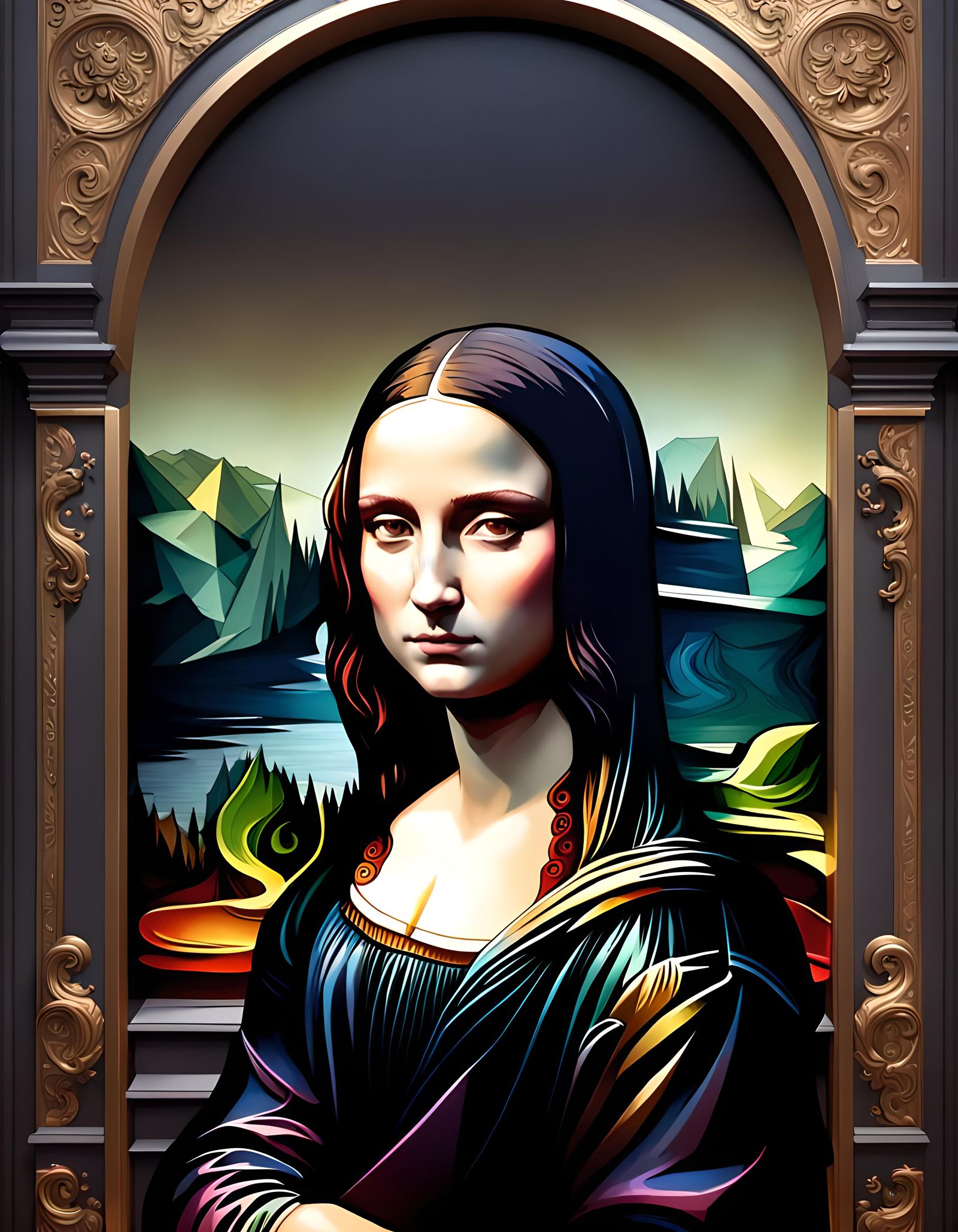 Emo Mona Lisa - AI Generated Artwork - NightCafe Creator