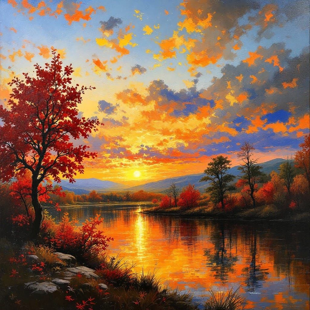 Autumn Sunset  by @Dabbler