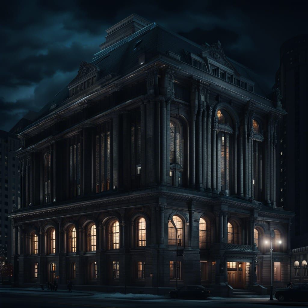 Dominion Public Building Toronto at night