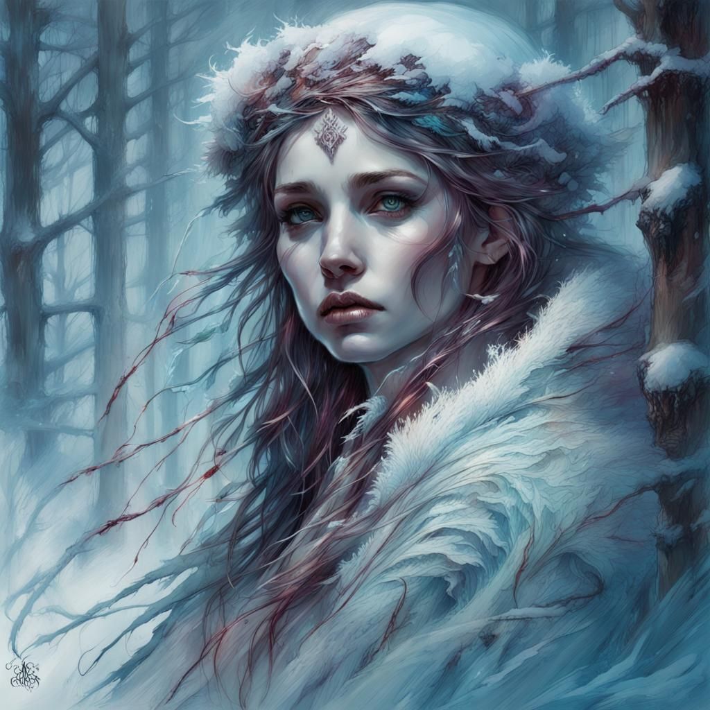 Goddess of Winter - AI Generated Artwork - NightCafe Creator