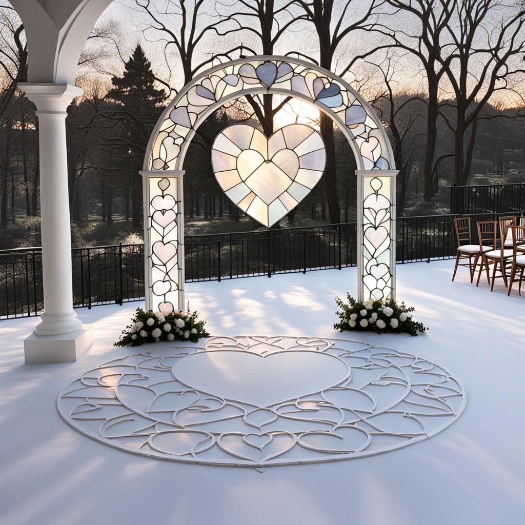 Stained Glass Pure Love Wedding Setting