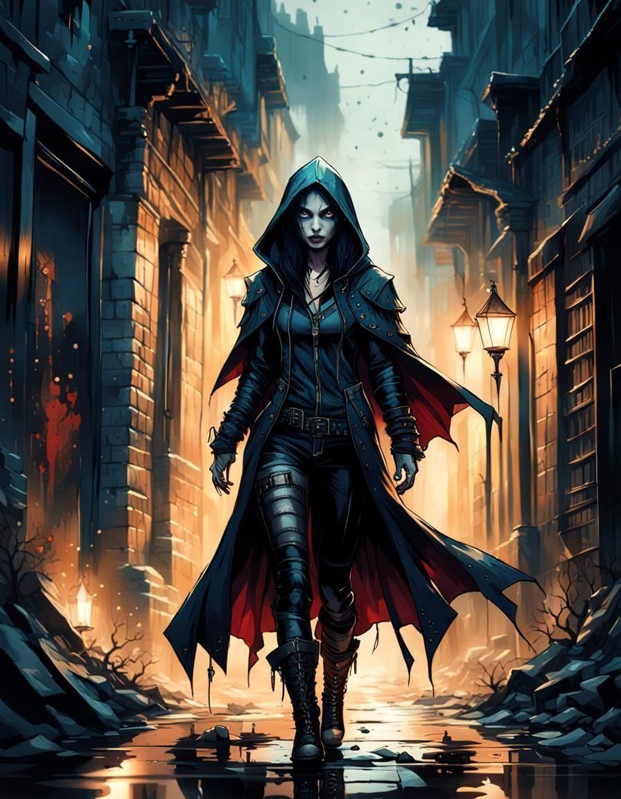Vampire hybrid female assassin