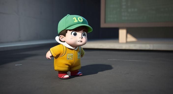 cute cartoon  kid