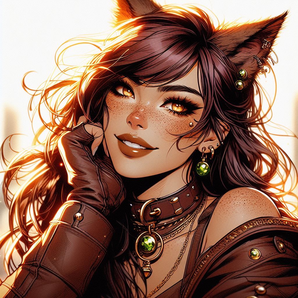 Amber Eyes and Peridot Stones