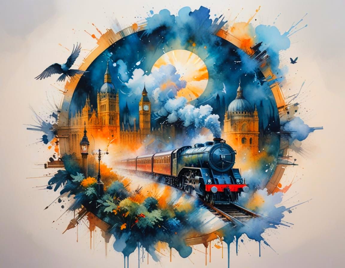 רכבת בעיר אירופאית