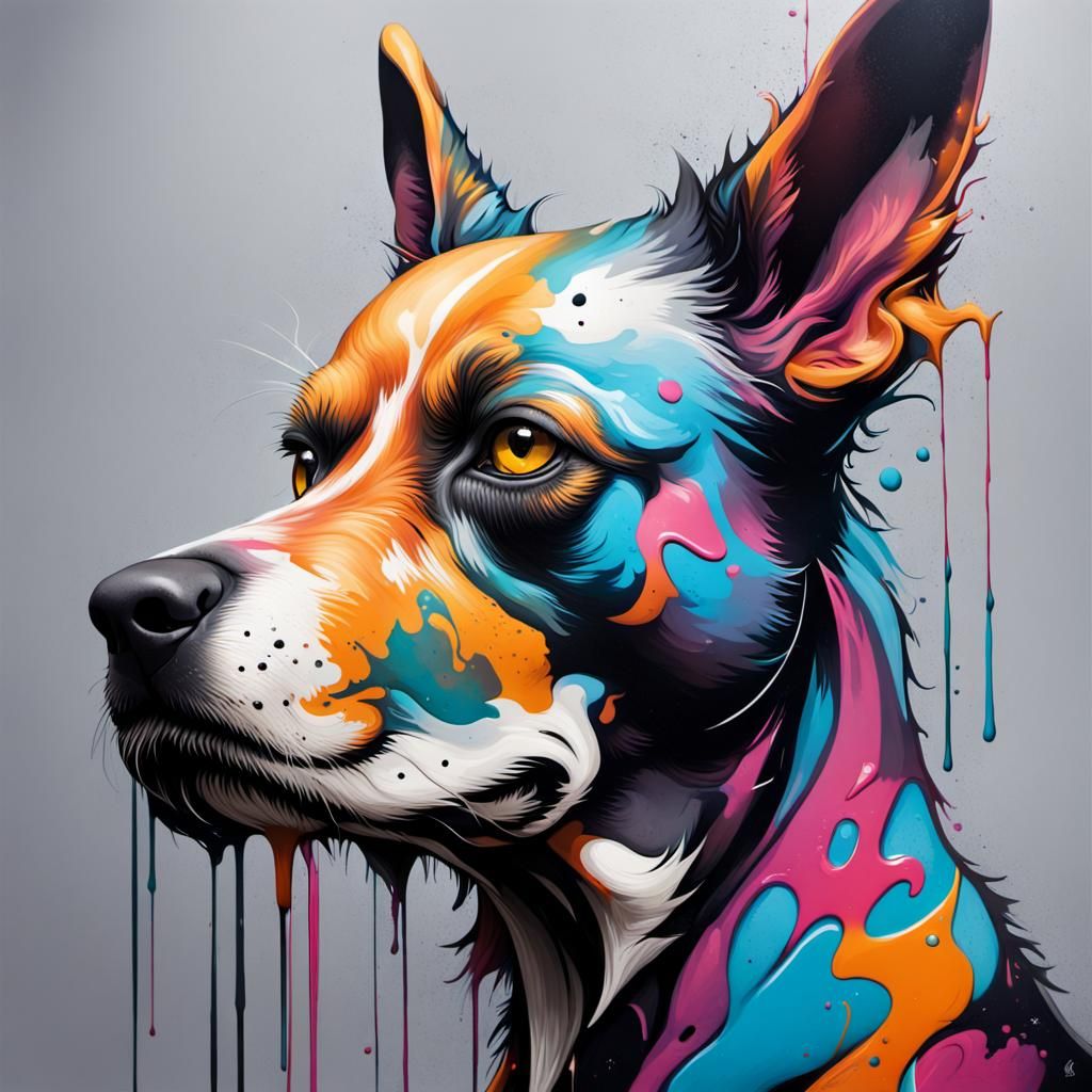 a profile of a dog