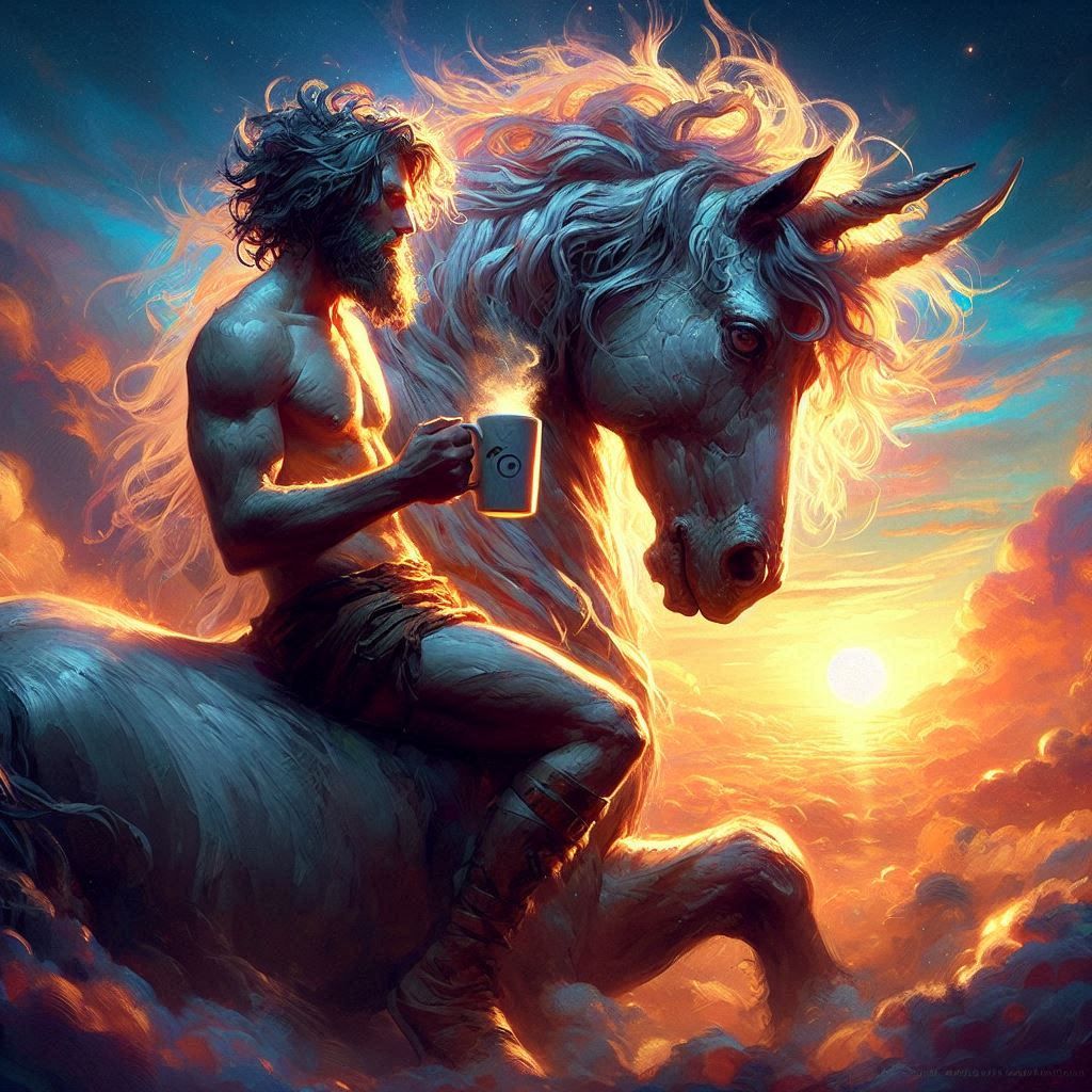 Unicorn and coffee