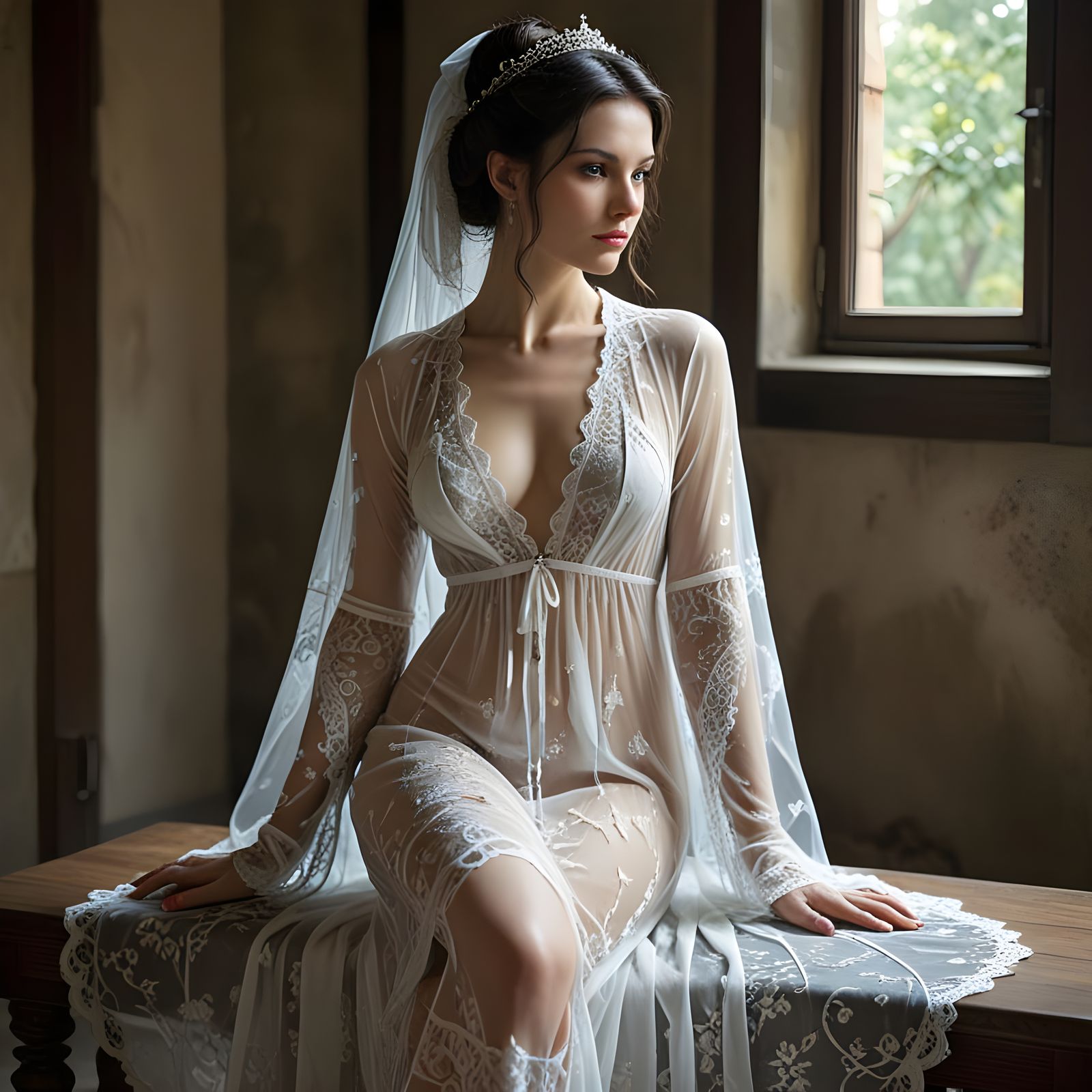 enigmatic religious courtesan negligee devotion  by @ShclasH