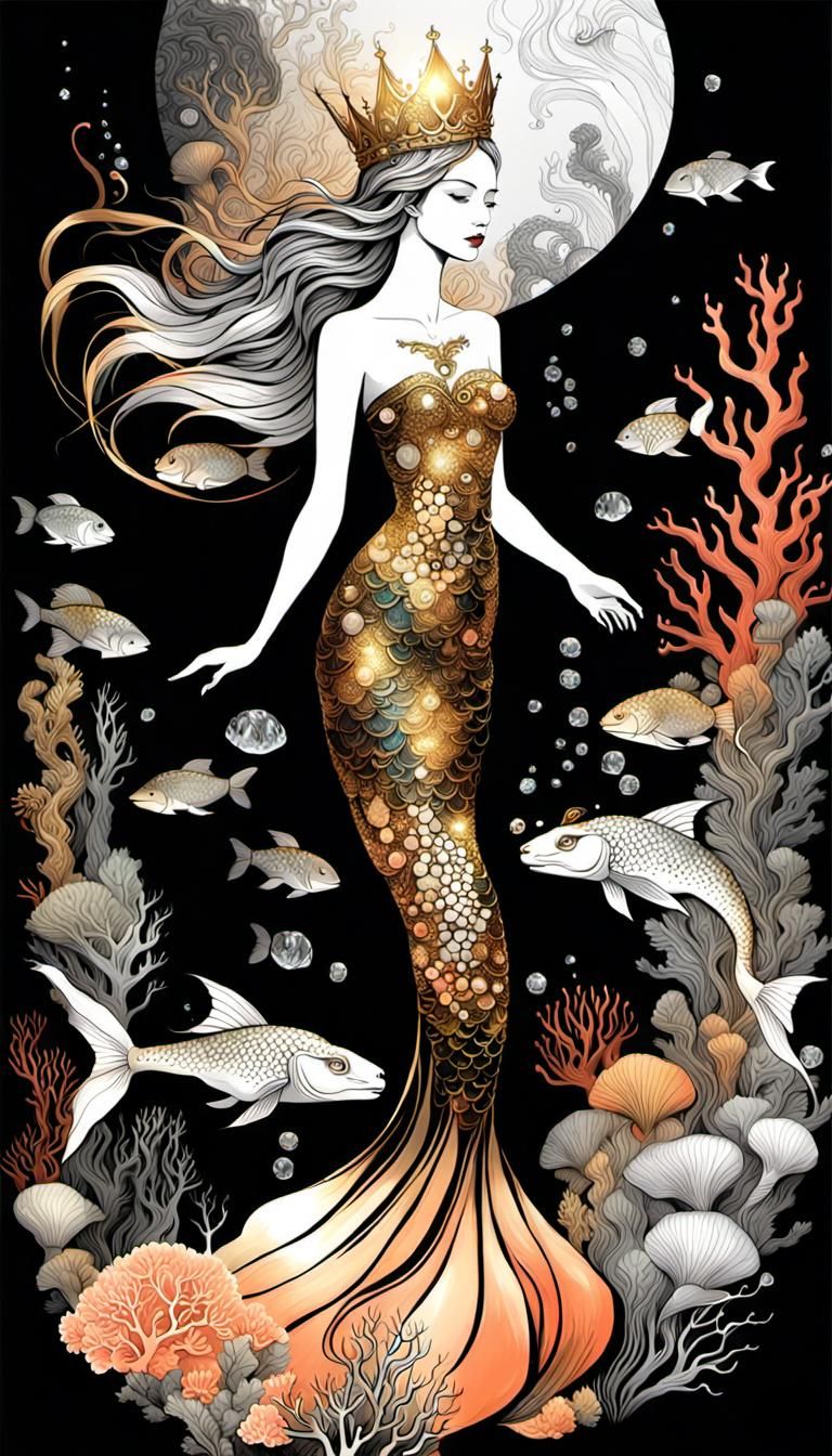 The Beautiful Mythology Creature in the Deepest Ocean