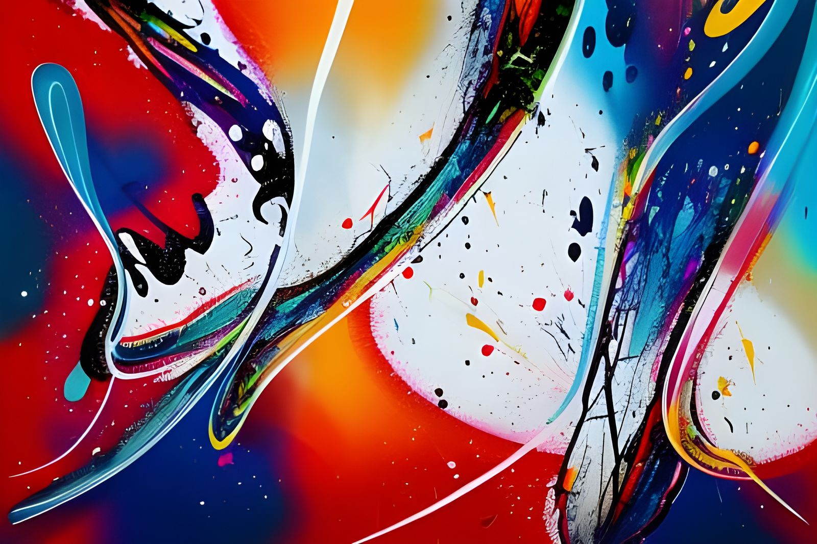 Spatial expressive abstract calligraphy