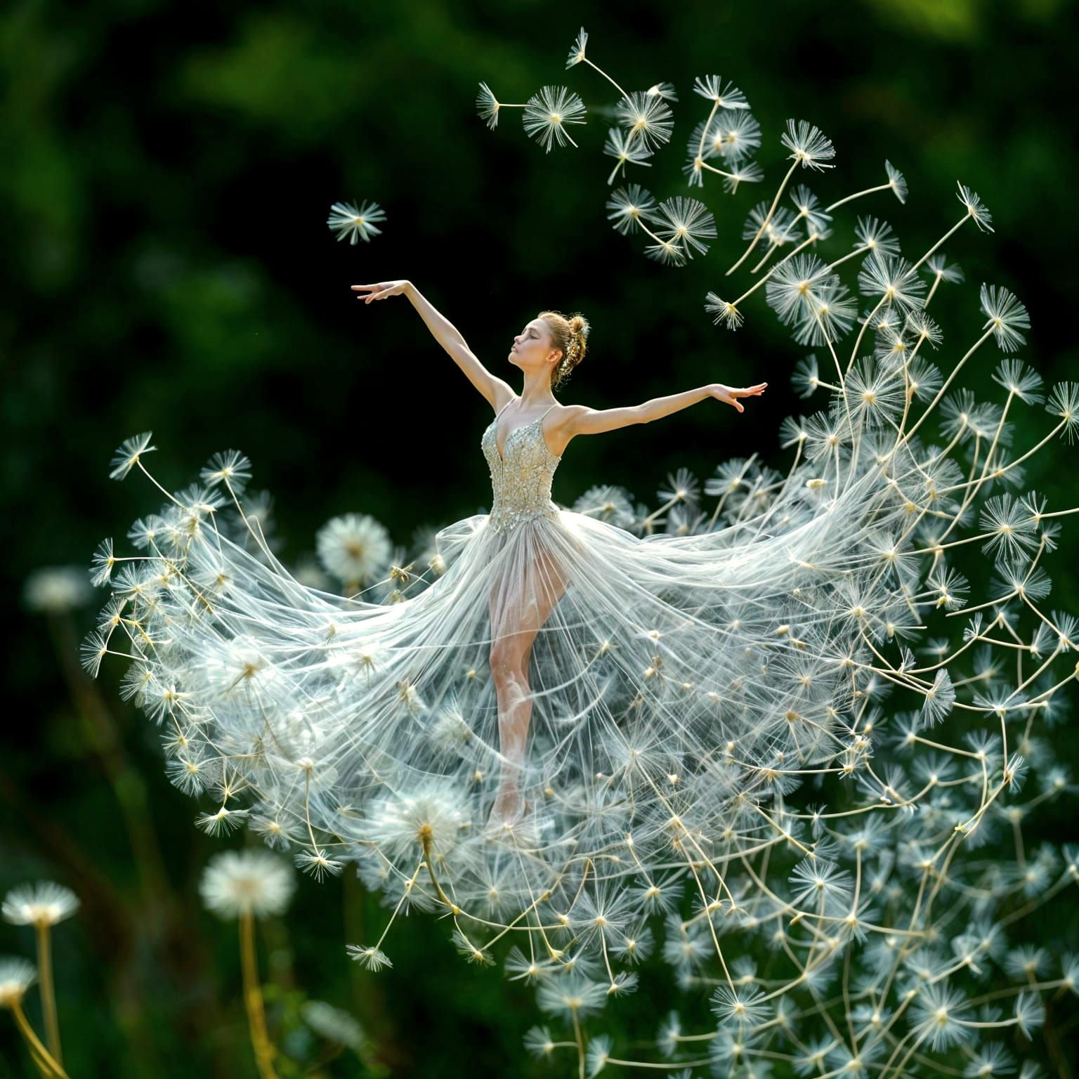 Whimsical dandelion dancer 🌼✨  by @Vodafox