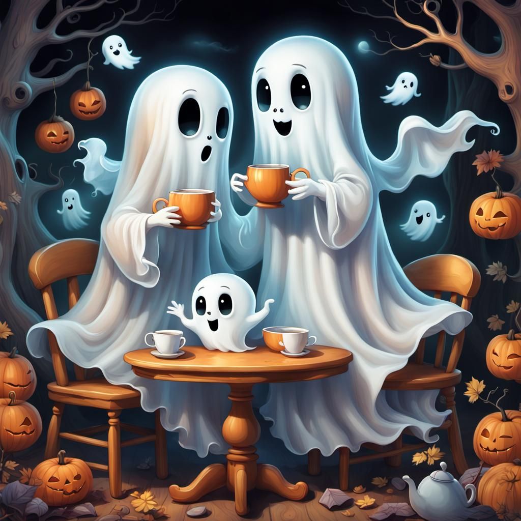 Ghost Tea Party   by @Charlotte