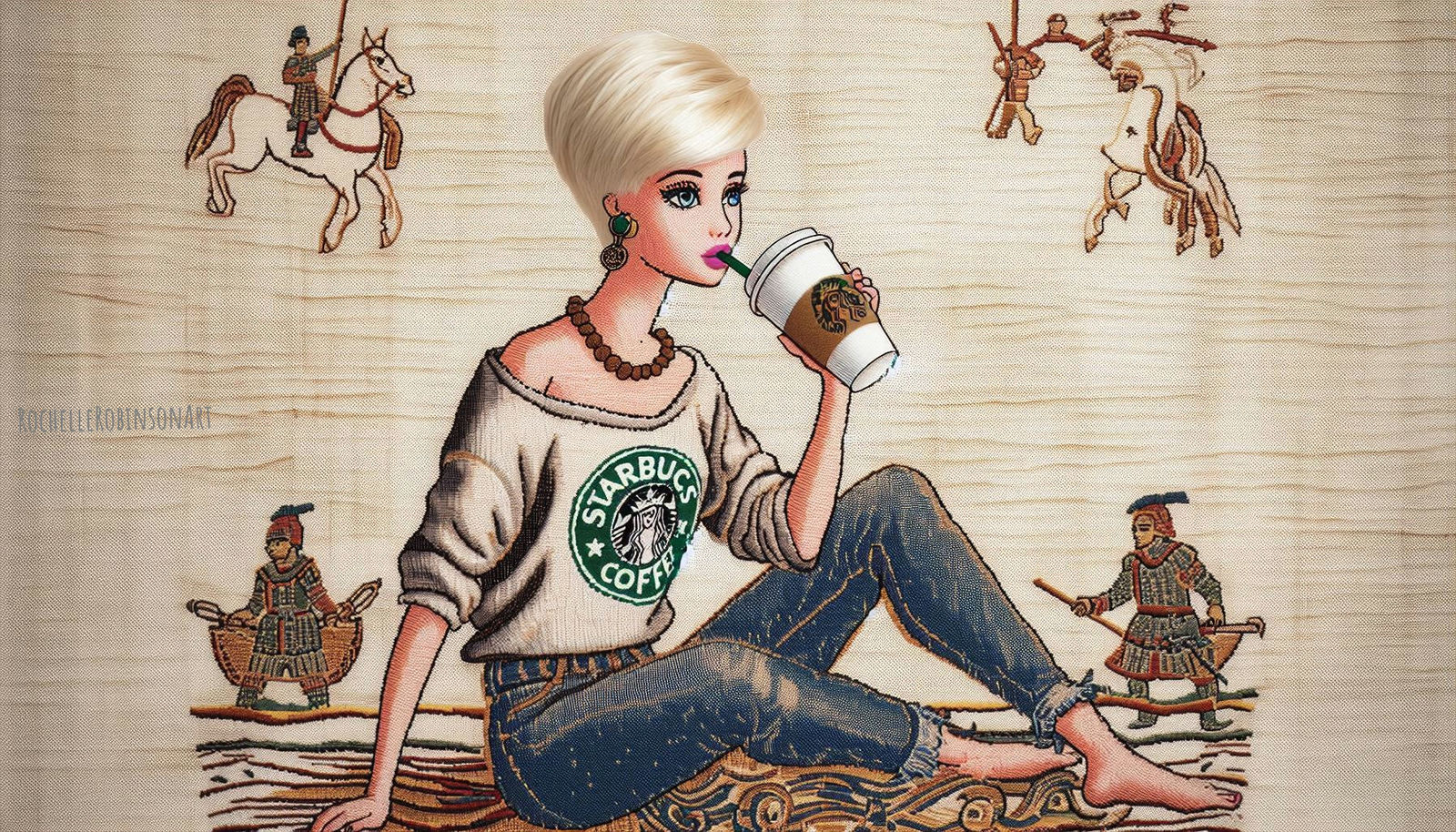 Babs as Bayeux Tapestry Art