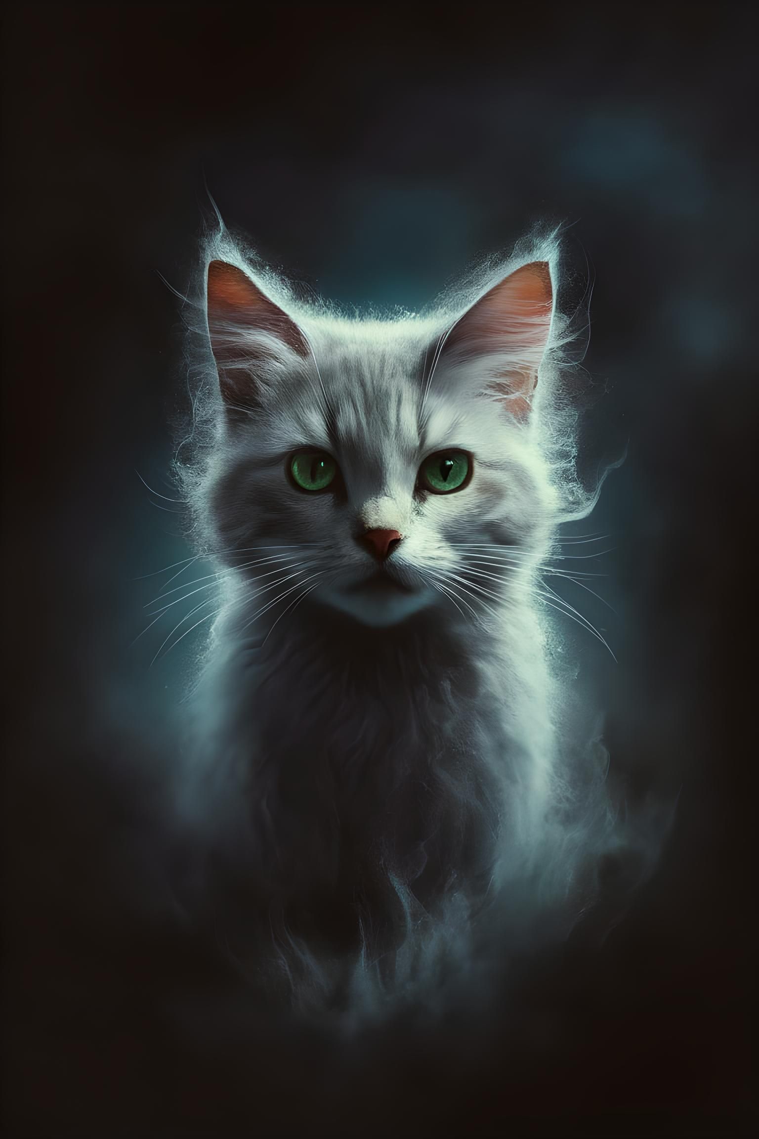 Ghostly cat