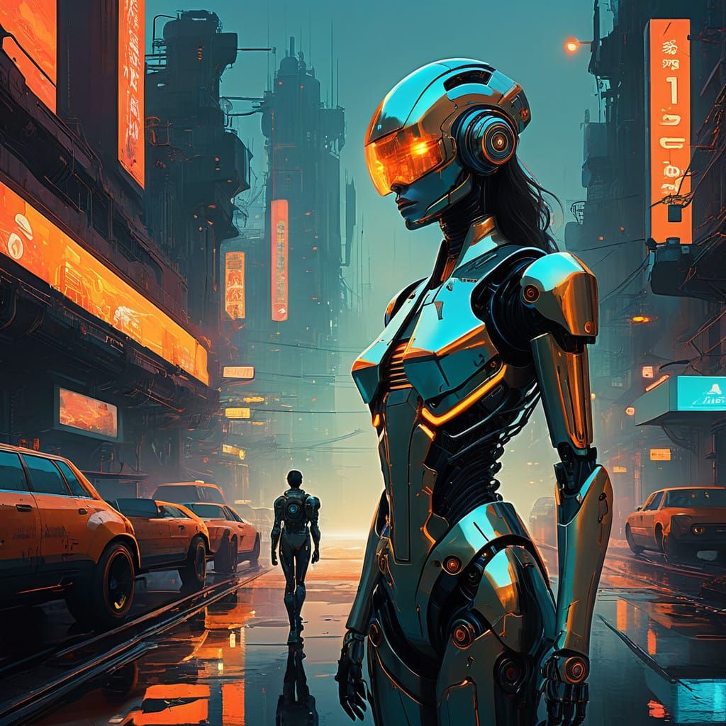 Retro sci fi robotic woman  by @Hek