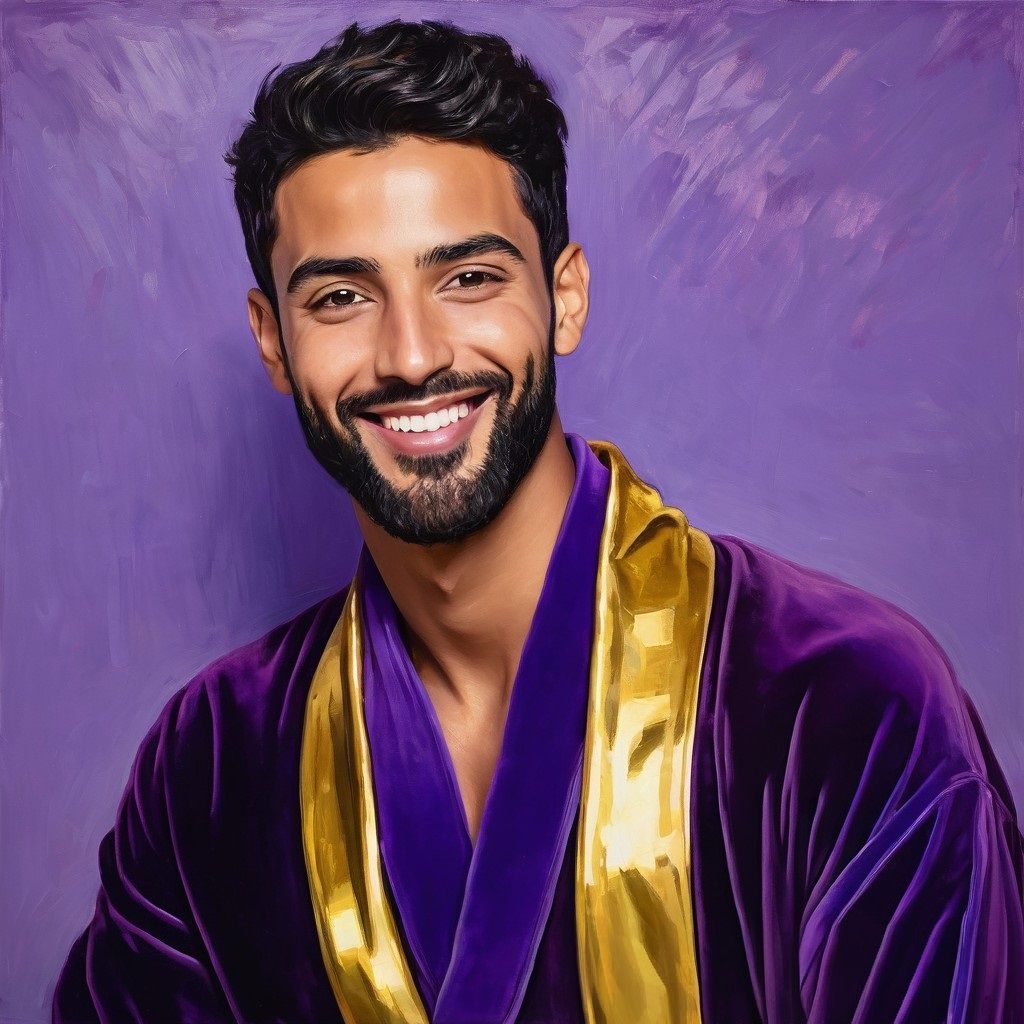 Dīn · دين  ·  a friendly bearded man