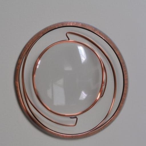 Copper art form cylindrical circles glass 👓 ✨️ frosted fram...