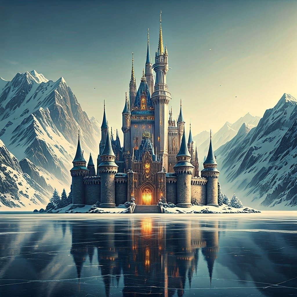 Magic winter castle  by @Jin