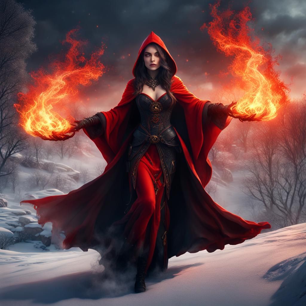 Fire Sorceress  by @Kacor Crunch