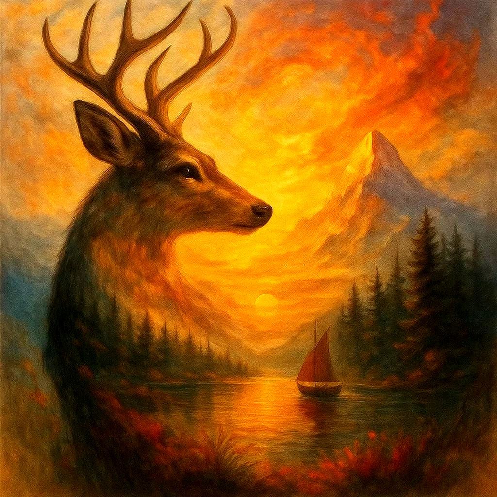 חשיפה כפולה אייל וסירה והרים