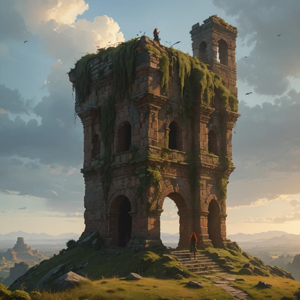 Exploring a cliffside ruin