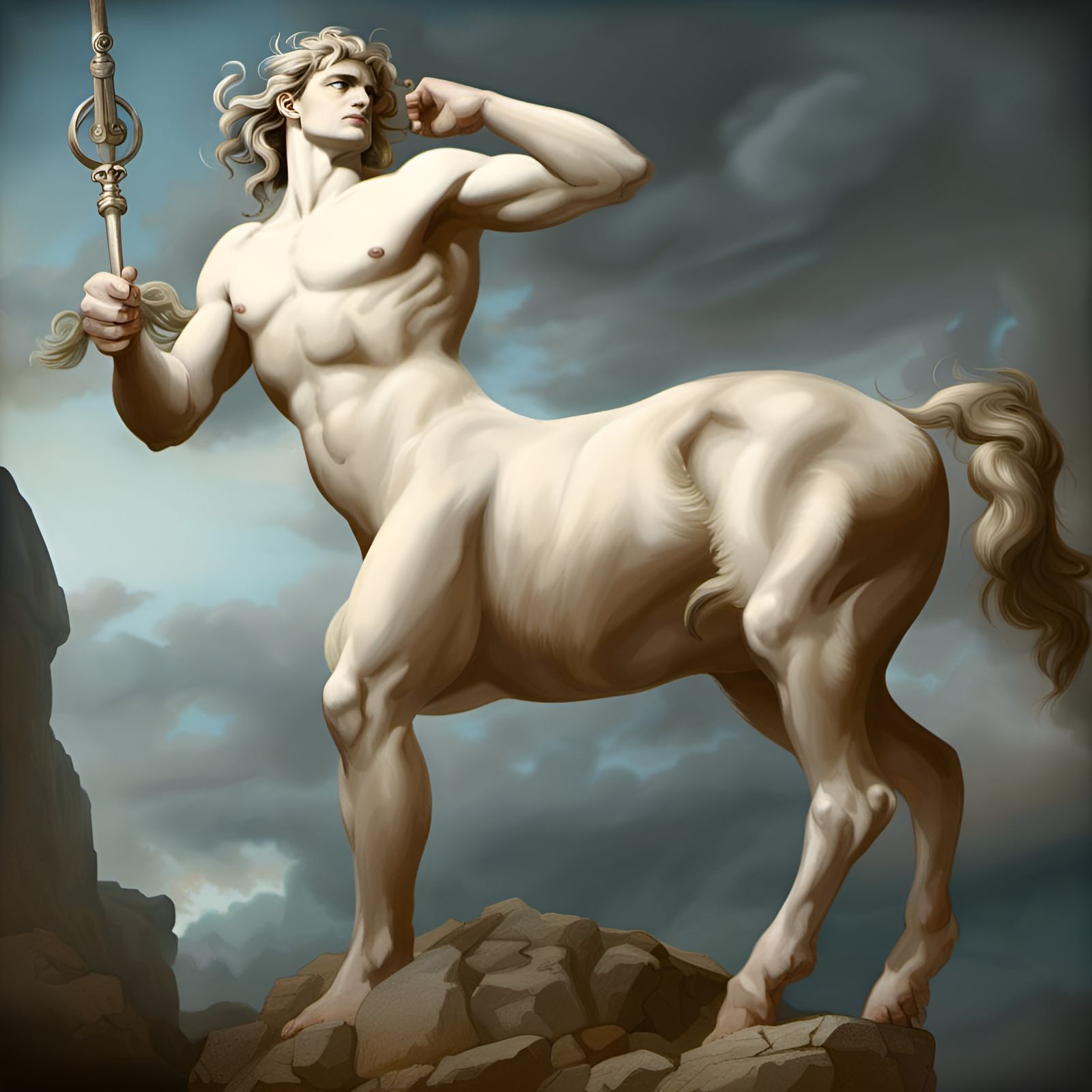 greek myth, chiron, centaur, human head  by @Mallory Reese