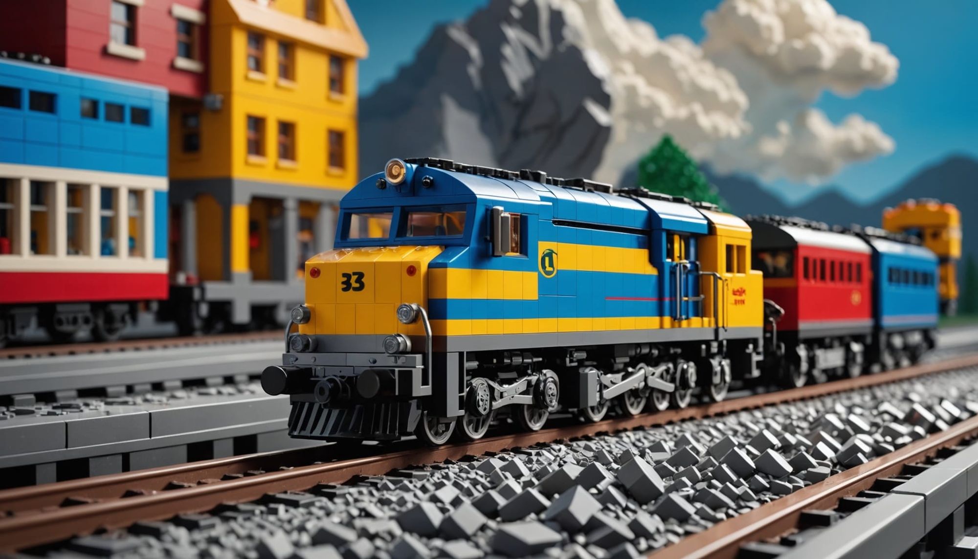 a lego train