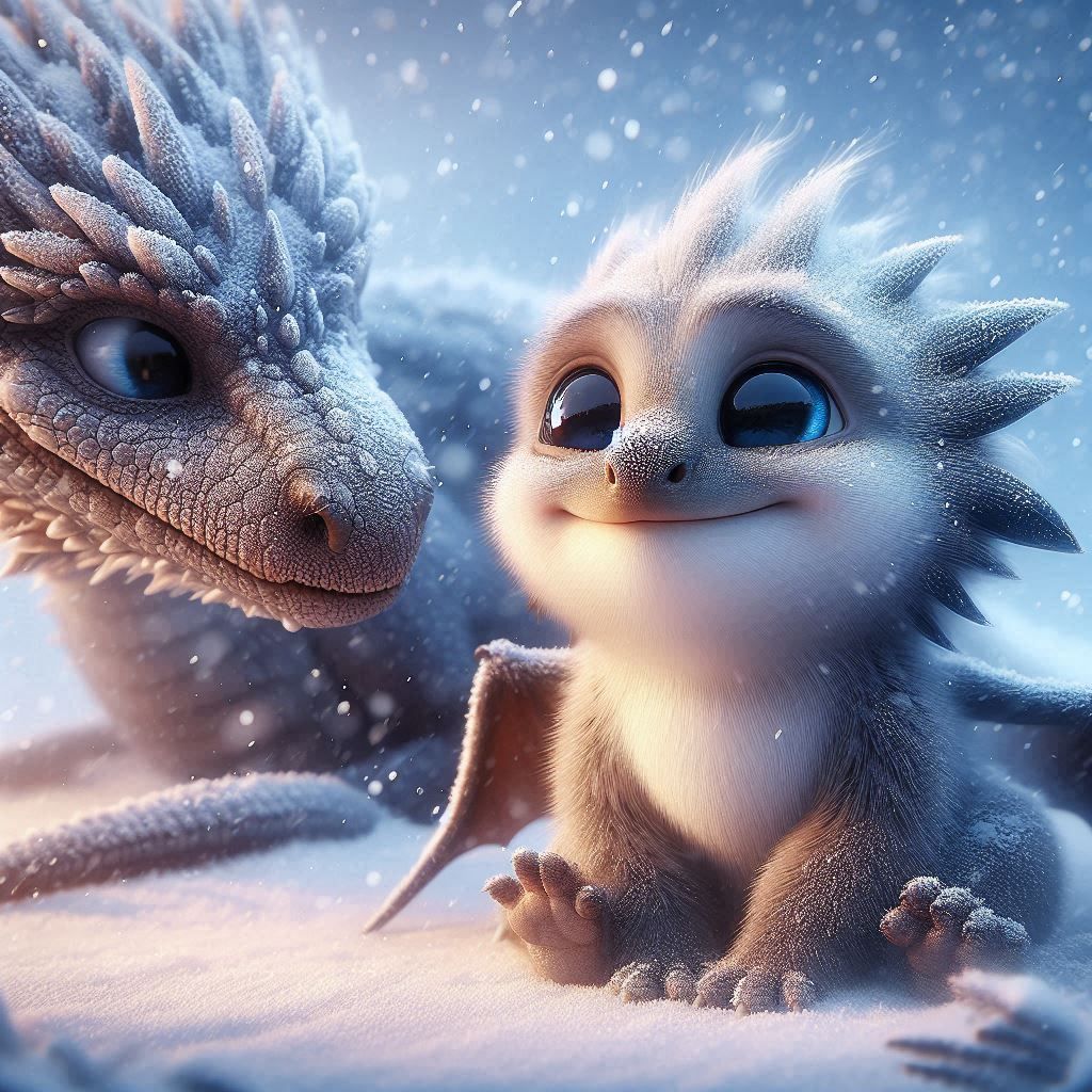 Cute little boy with tiny dragon