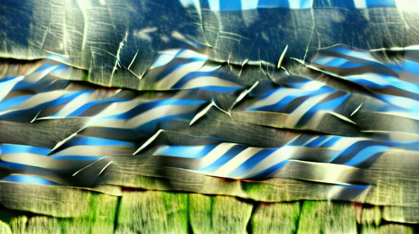 Wrapping paper in the breeze