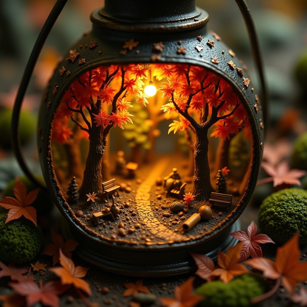 Miniature Autumn Park  by @Chickadee