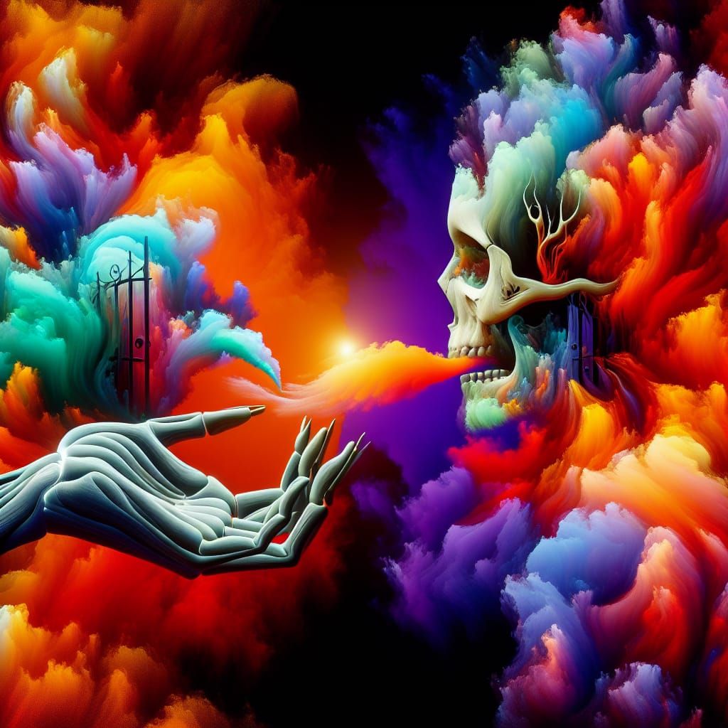 The colored smoke for which we dream, has filled our lungs w...