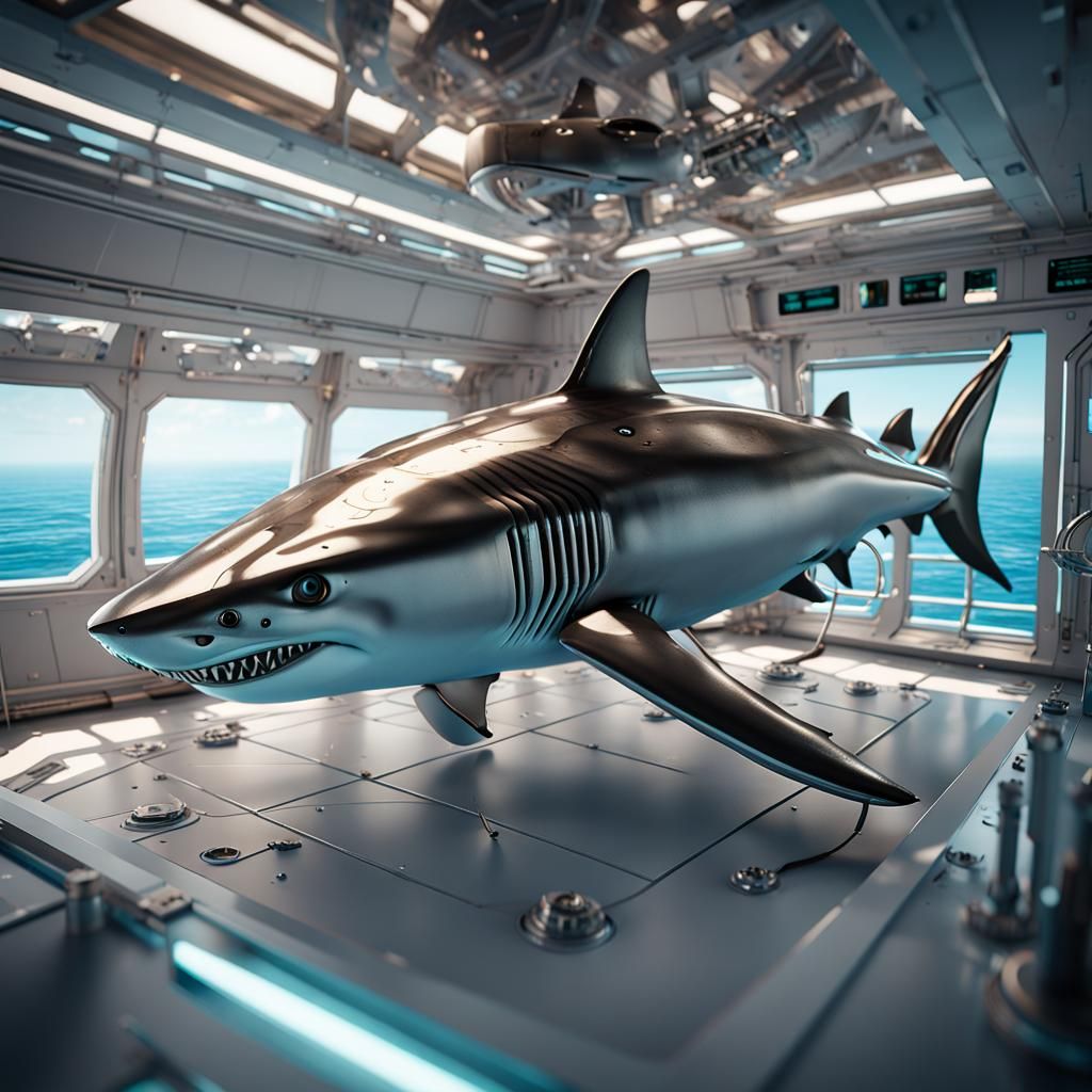 dissect a shark on a cruise ship