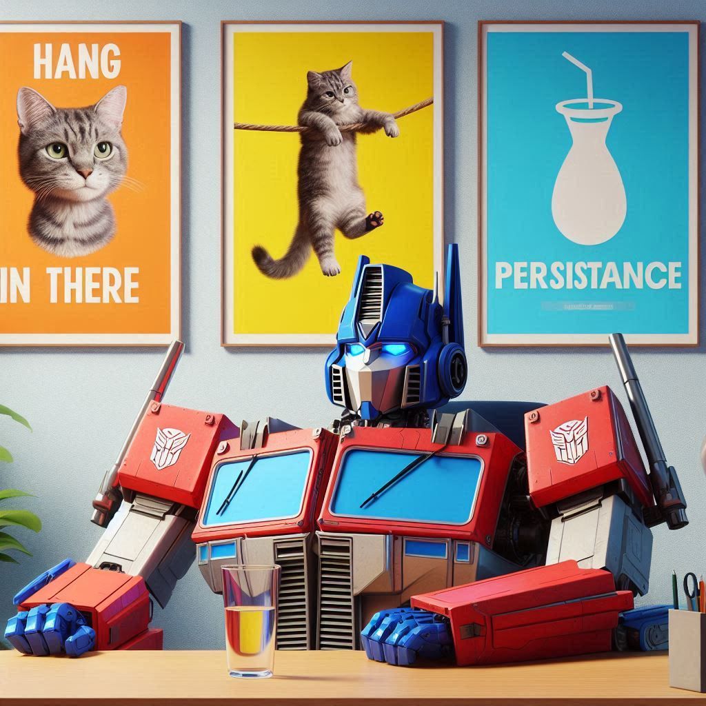 Optimistic Prime says the glass is half full!