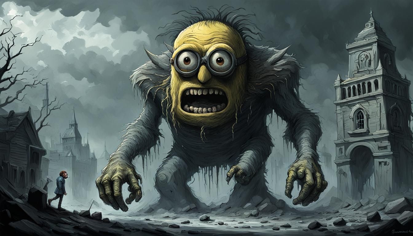Colossal giant bob minion scary monster Gustave Doré Greg Ru...