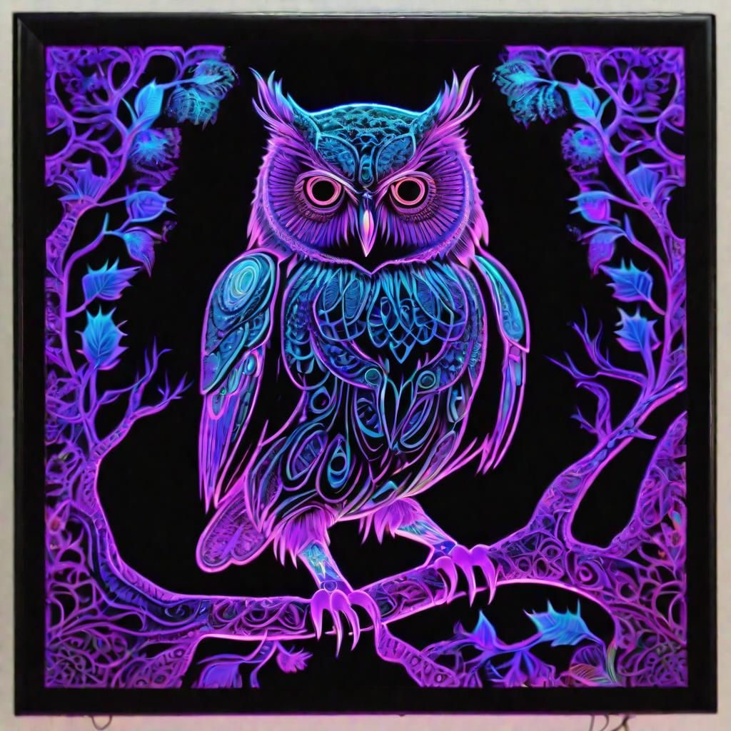 Blacklight velvet painting  by @Arcarels