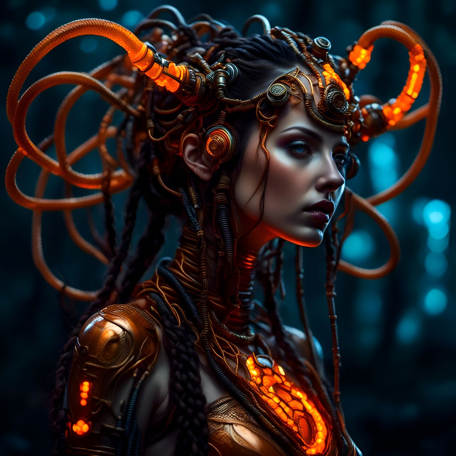 🧡 Orange Cyborg Color Study I