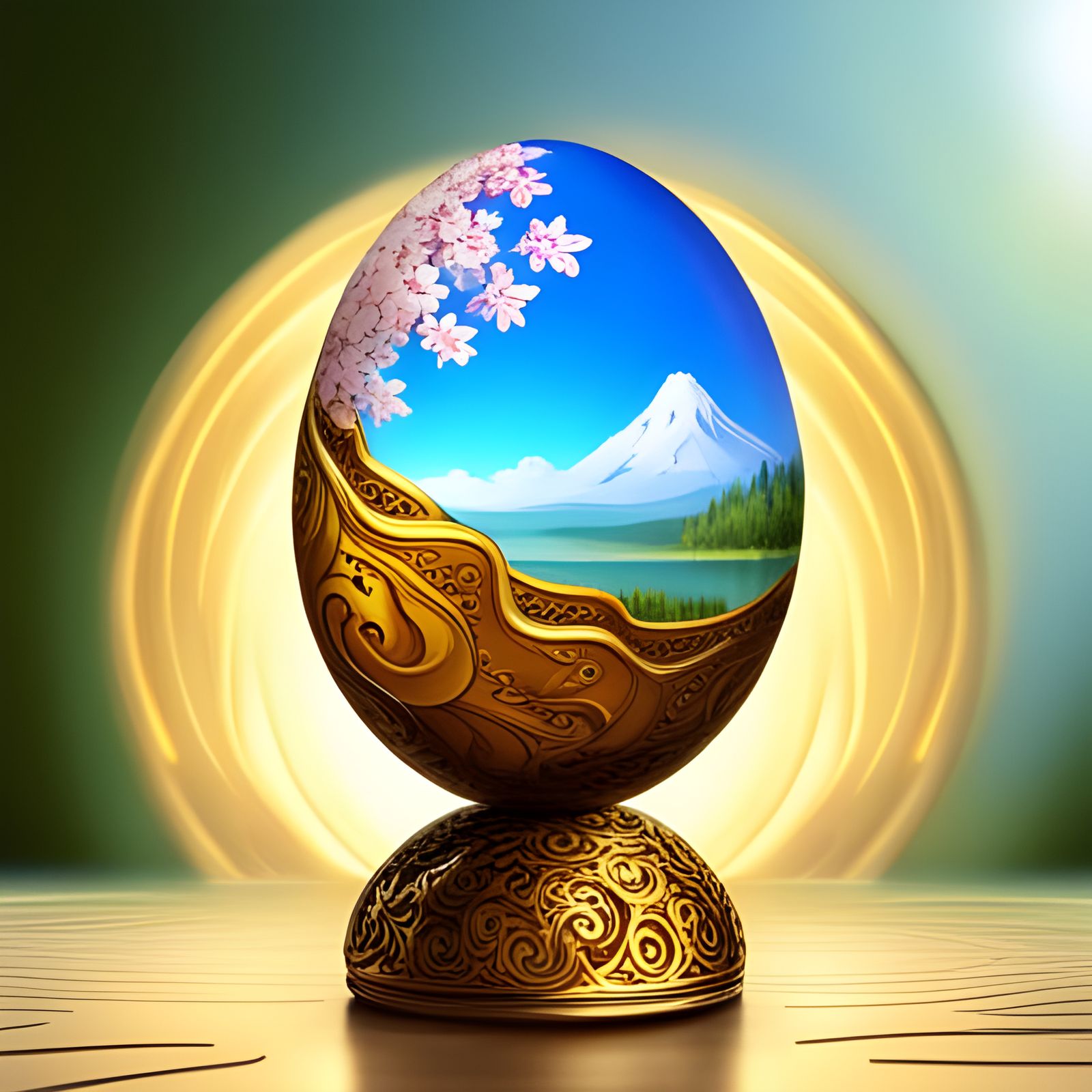 Japanese decorative egg AI Generated Artwork NightCafe Creator