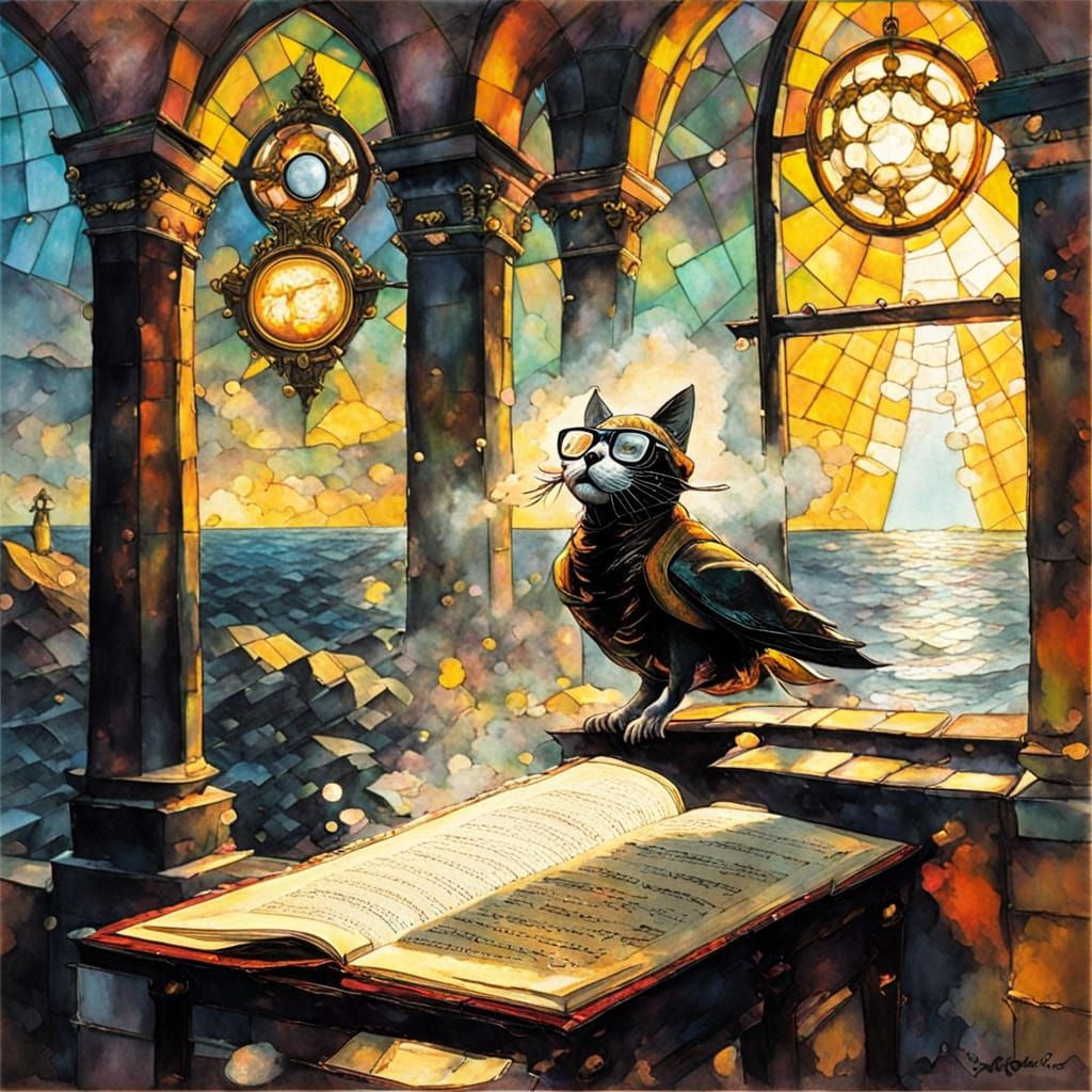 The scholar of fish.  by @Hannah