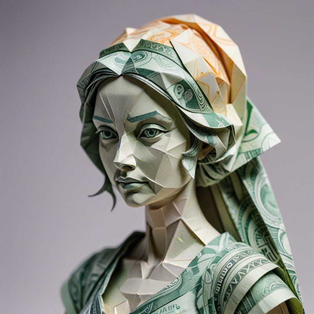 banknotes origami  by @Ola Sz