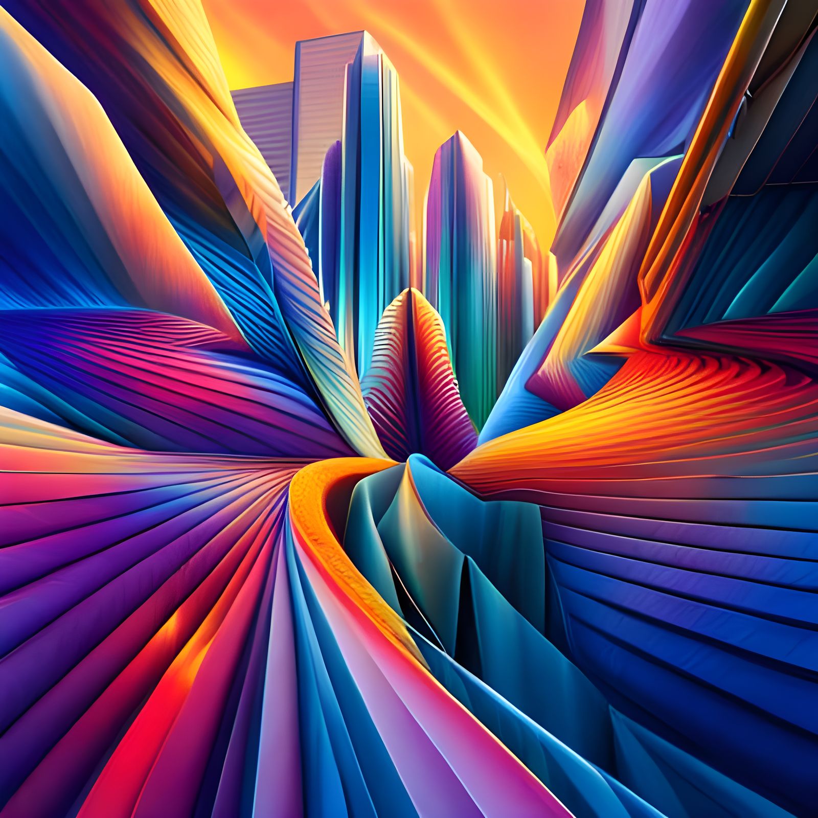 Geometrical City of Colours   by @Merilyn