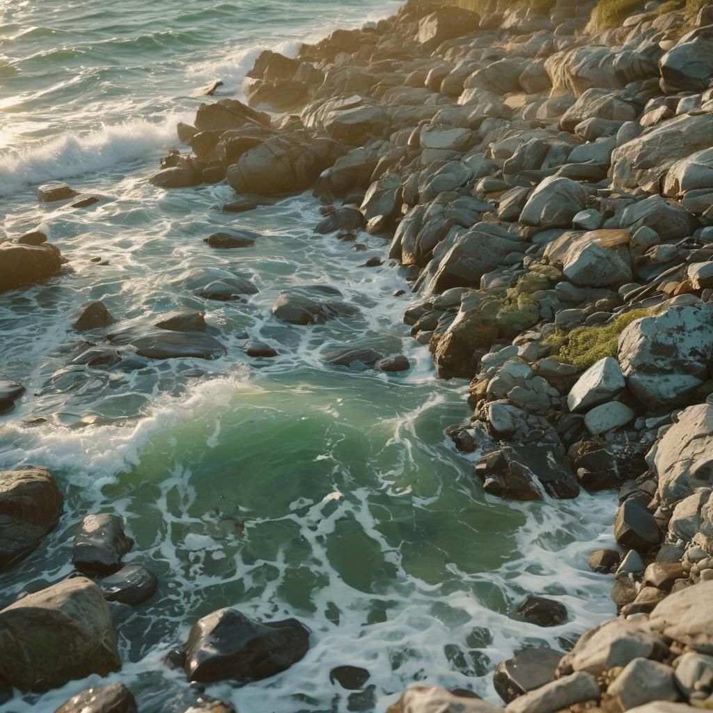 Summer Sea Coast Film Still in Golden Hour