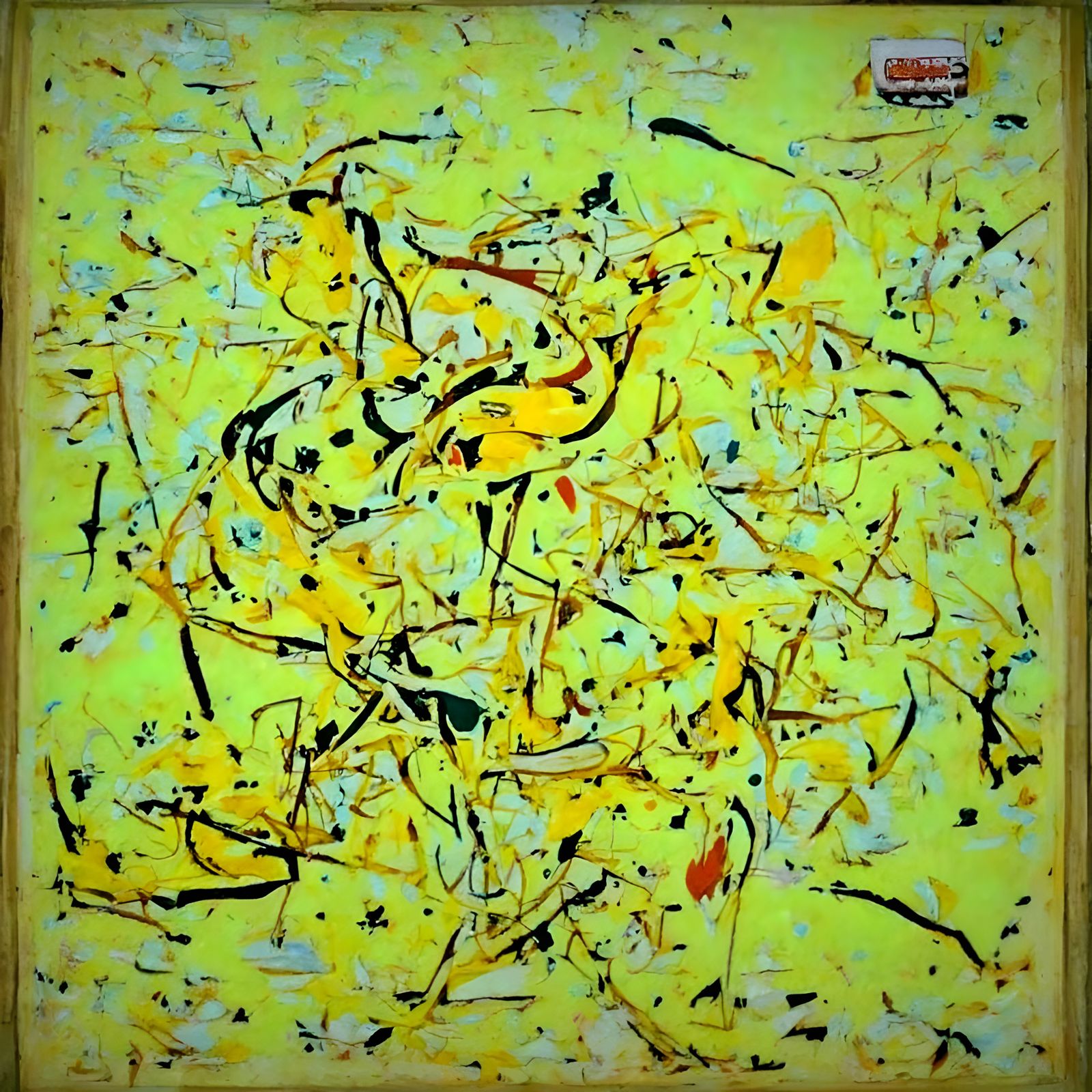 Indian Yellow 8K By Jackson Pollock