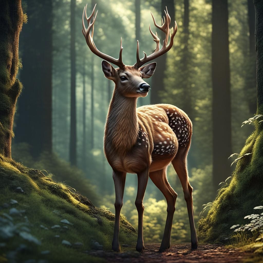 A deer  in the forest  by @Saad S Khalis