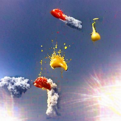 Exploding condiments in the sky
