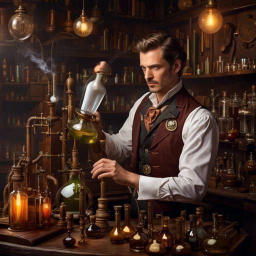 Steampunk Scientist - AI Generated Artwork - NightCafe Creator