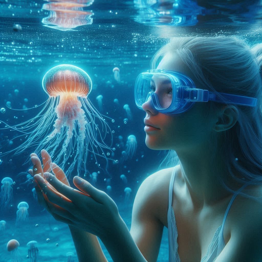 A luminous jellyfish