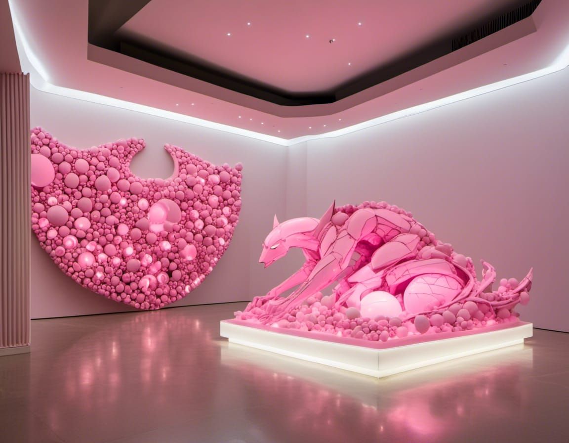 Pink Batman Beast Art Installation