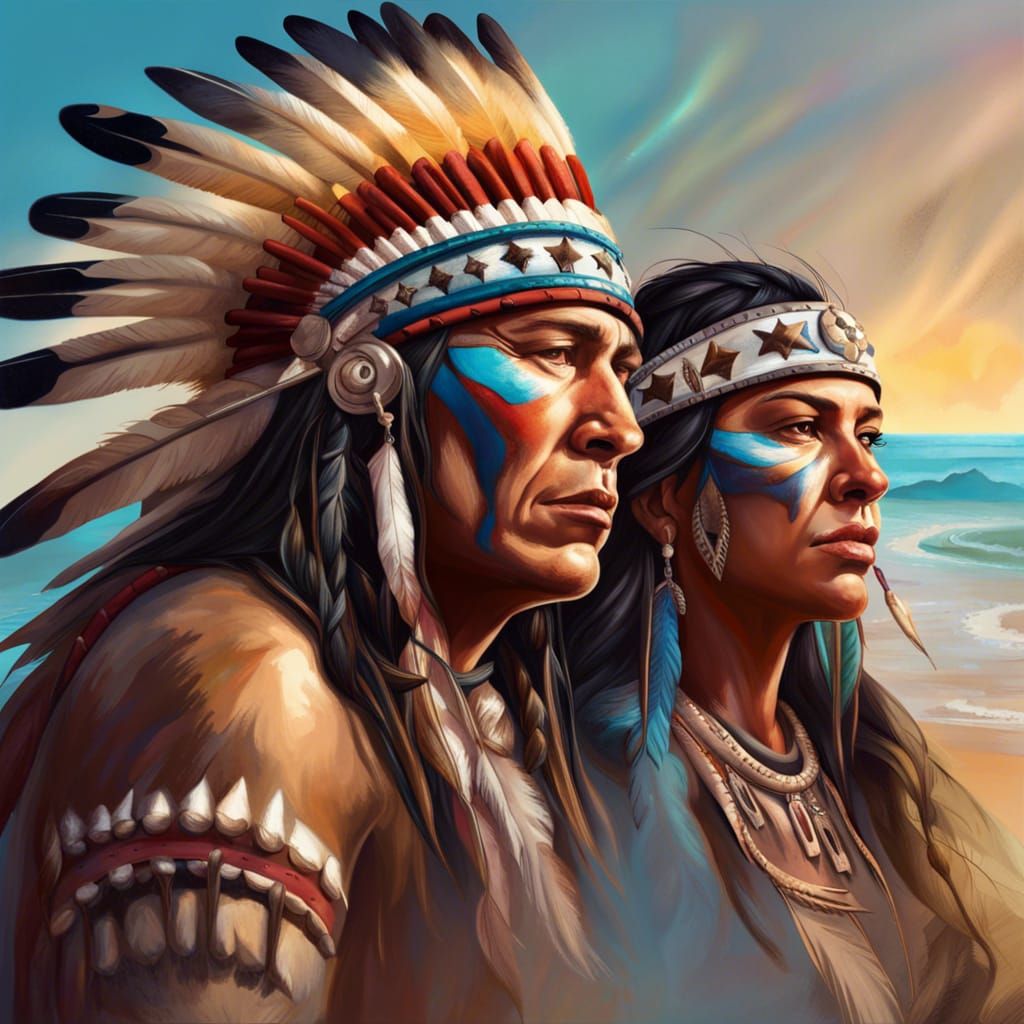 Native American Chief & Wife